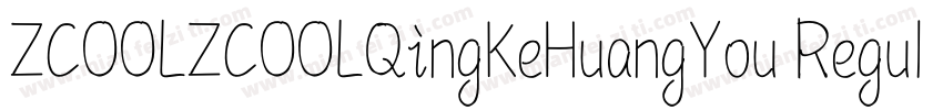 ZCOOLZCOOLQingKeHuangYou Regular字体转换